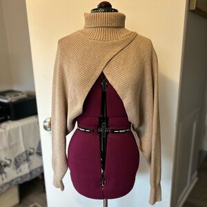 Turtleneck sweater/shrug